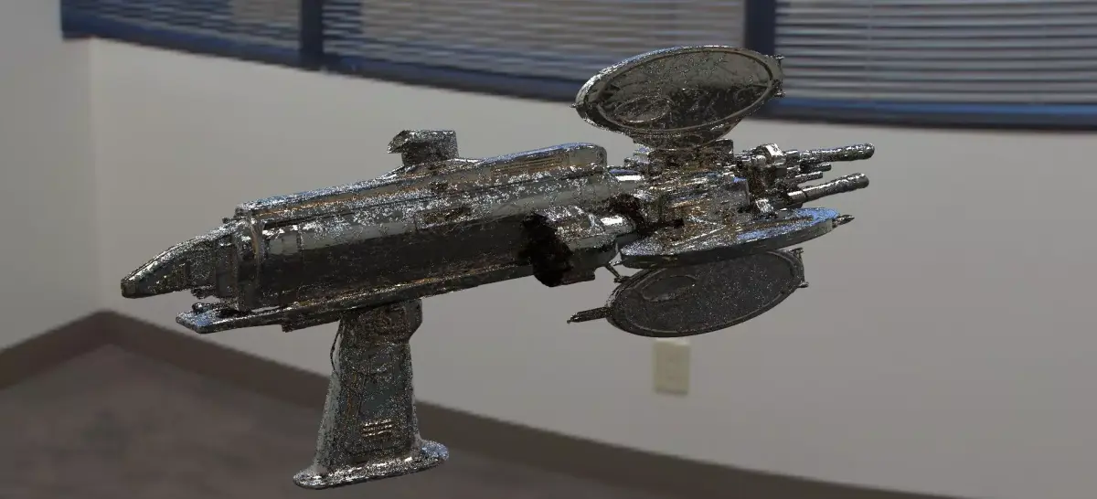 Retro Martian Sci-Fi Pistol 2 3D 3D model
