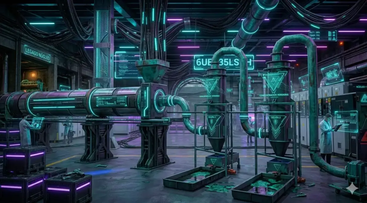 Sci-Fi Industrial Processing Plant Low-poly 3D model