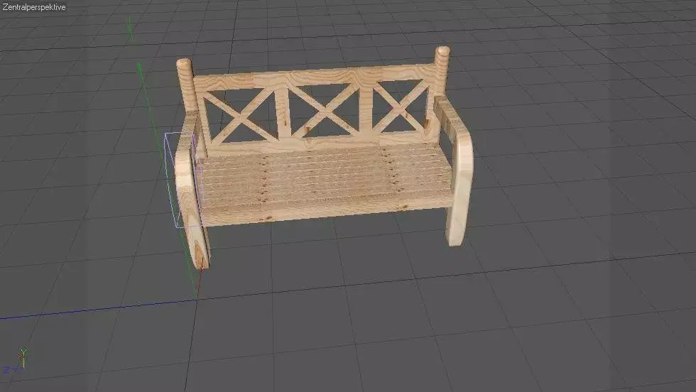 Wooden bench modern for outside Free 3D model