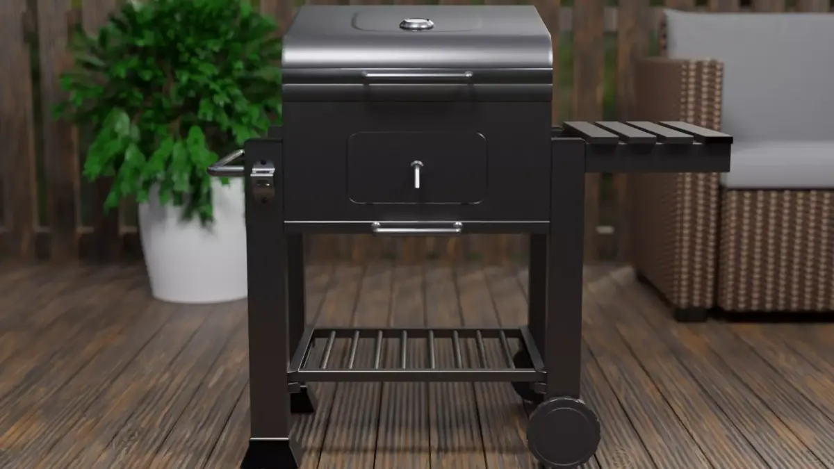 Grill Garden 3D model Low-poly 3D model