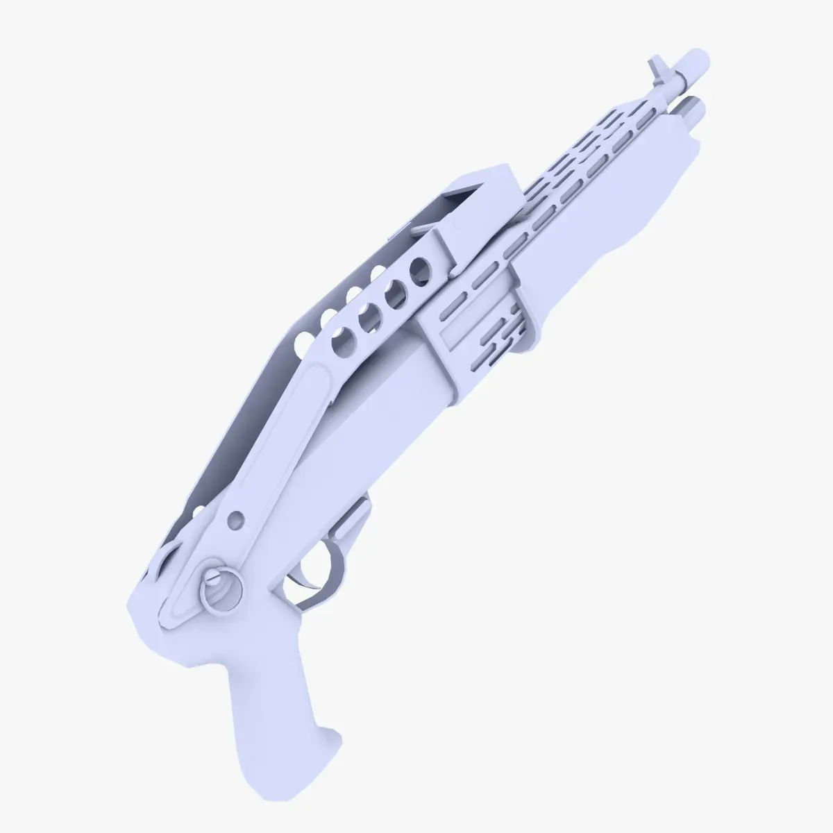 Spas 12 Shotgun Low-poly 3D model purchase
