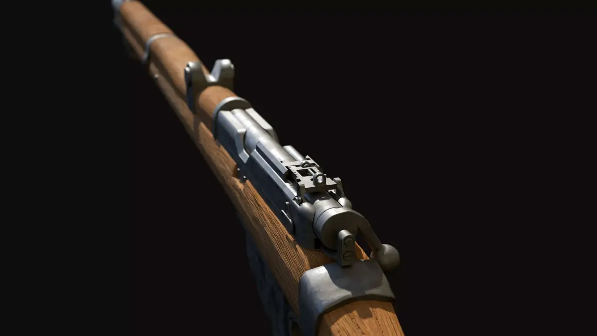 Lee-Enfield Rifle Low-poly 3D model