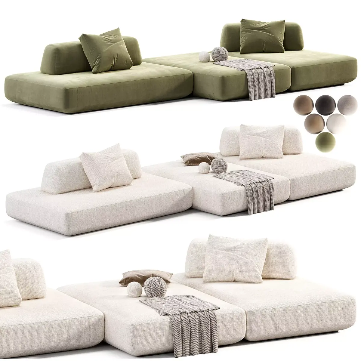 Boca Tommy Sofa Free low-poly 3D model
