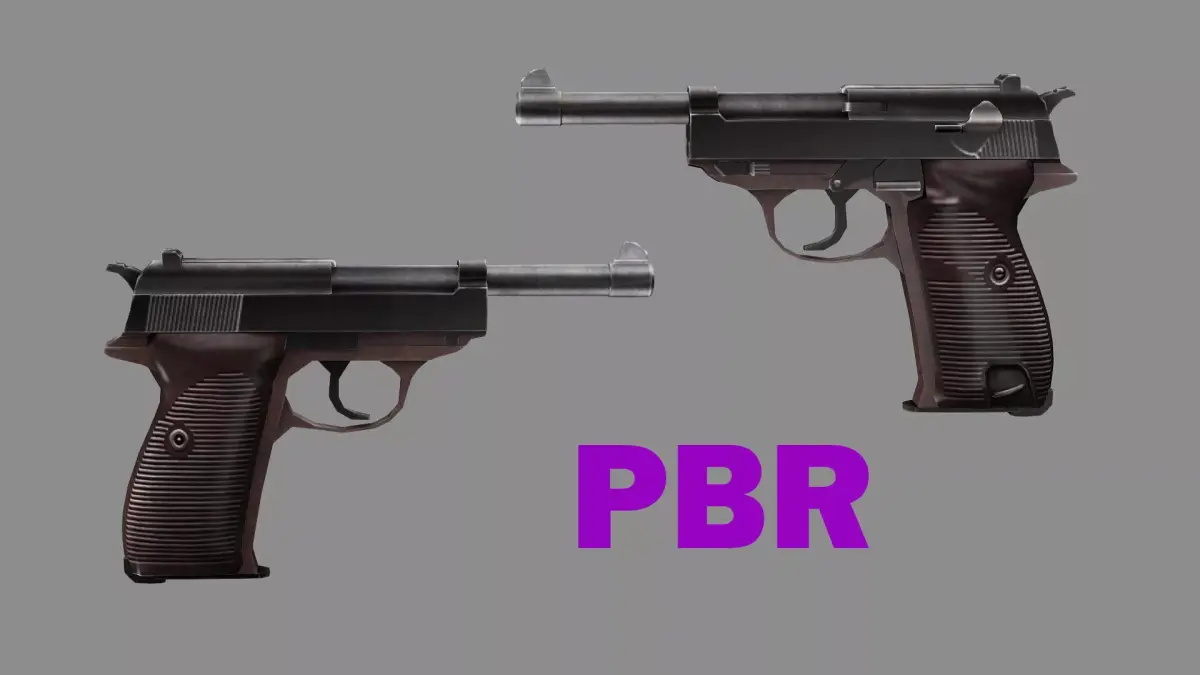 Pistol C127G Luger Model 1938 Low Poly 3D Model Low-poly 3D model