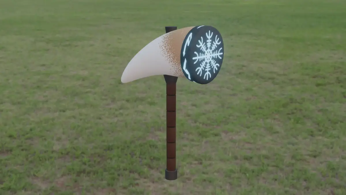 Ice Dragon Tooth Hammer 3D model