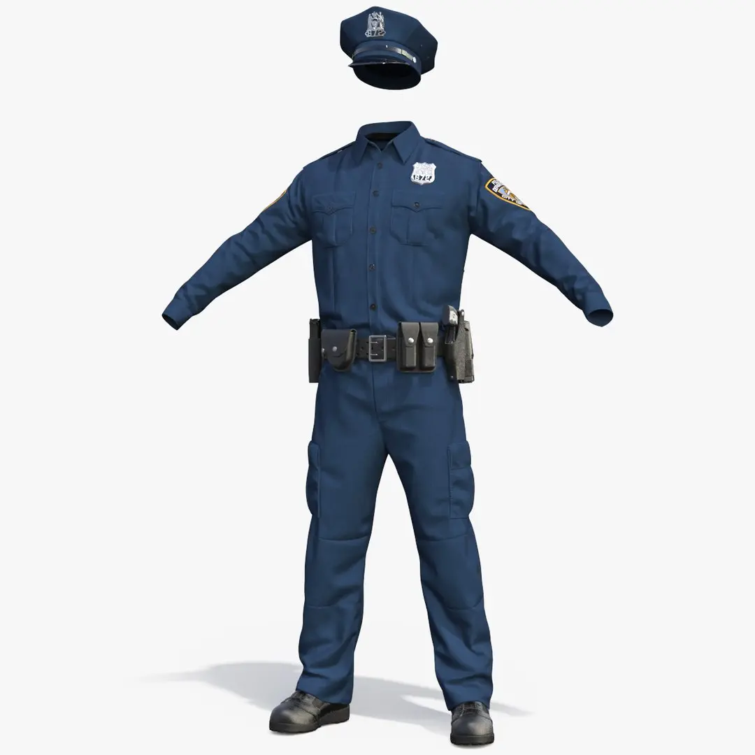 NYPD Police Officer Uniform 3D model