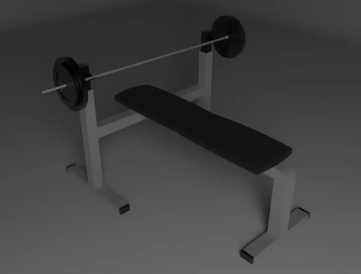 Gym Bench Press  Free low-poly 3D model