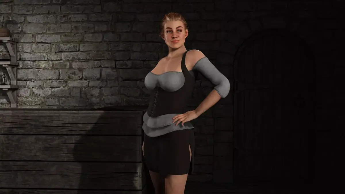 Fantasy Tavern Wench 02 - Fantasy Clothing Low-poly 3D model