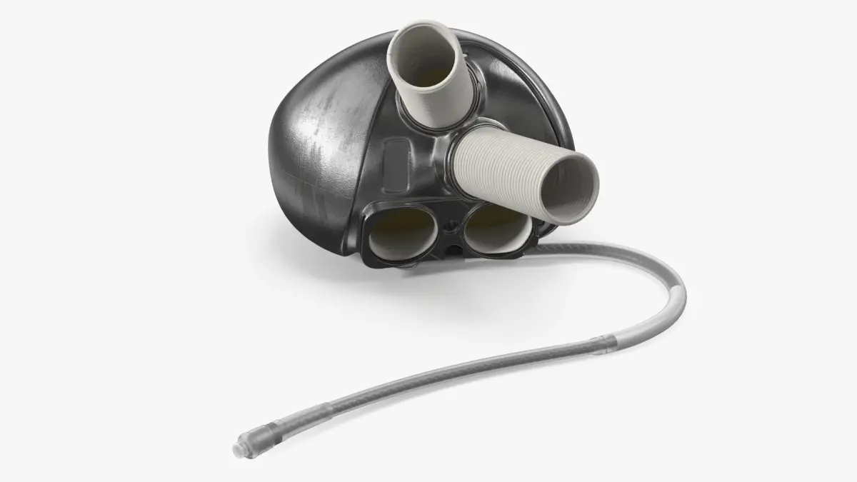 Implantable Heart Replacement Device with Rigid Housing 3D model