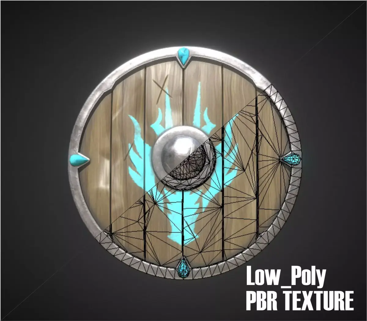 Dragon Shield  Low-poly 3D model