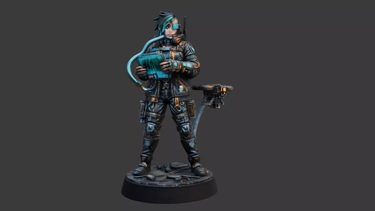Cyberpunk Hacker STL - 3D Print Miniature 3D print model