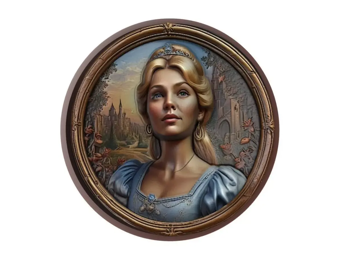 Cinderella Medallion 3D print model