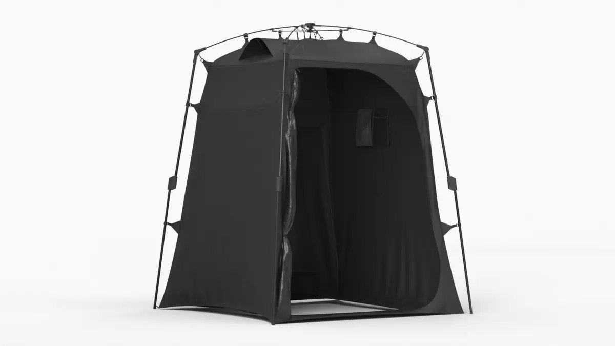 Camp Utility Tent For Changing And Shower Black 3D model