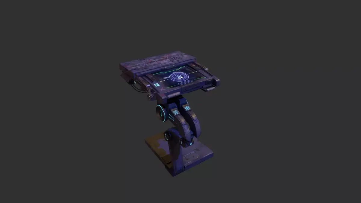 building sci fi console -PBR Game Ready LowPolygon Low-poly 3D model