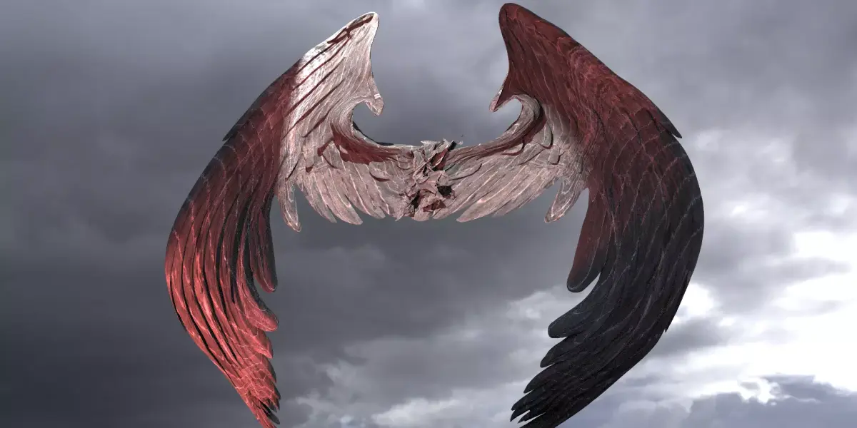 Dark Angel Wings  3D model purchase