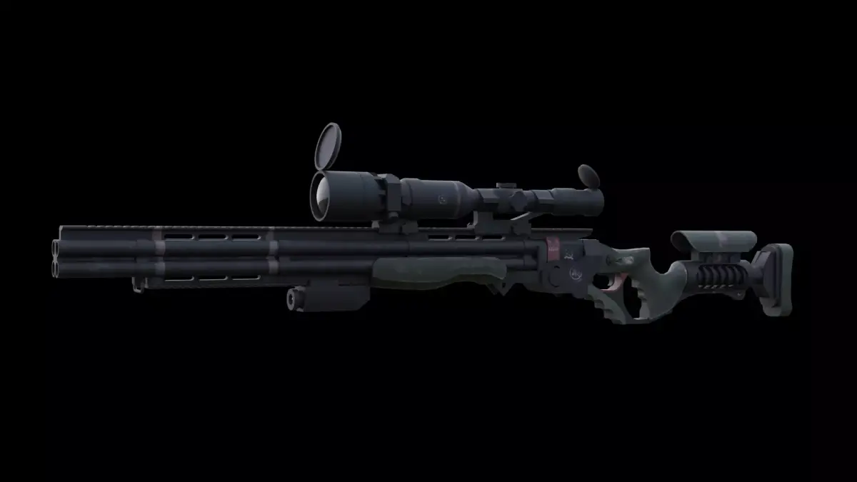 Soviet Cyberpunk Tactical Railgun Sniper 3D Model Low-poly 3D model