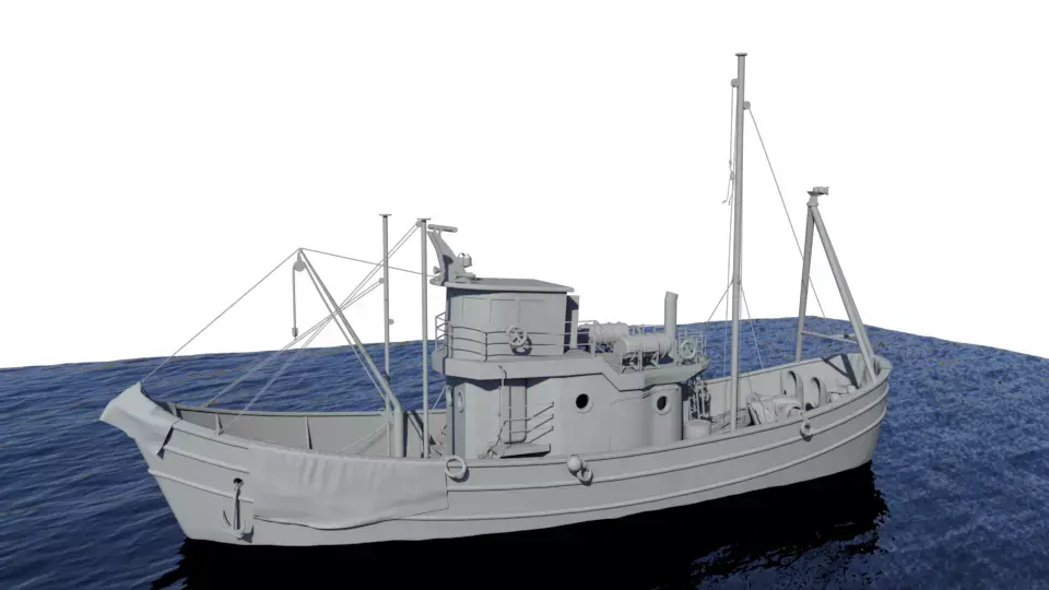 fishing boat 3D model 2