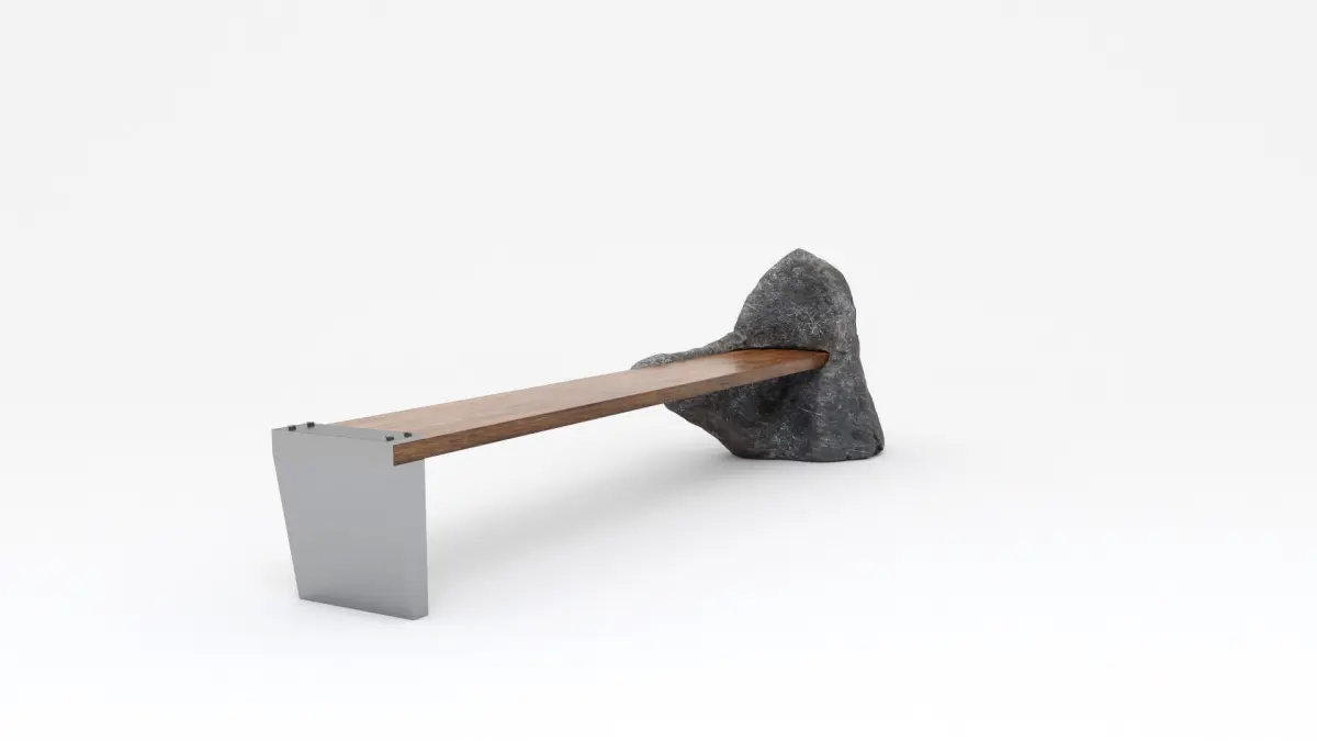 Stones Bench 3D model