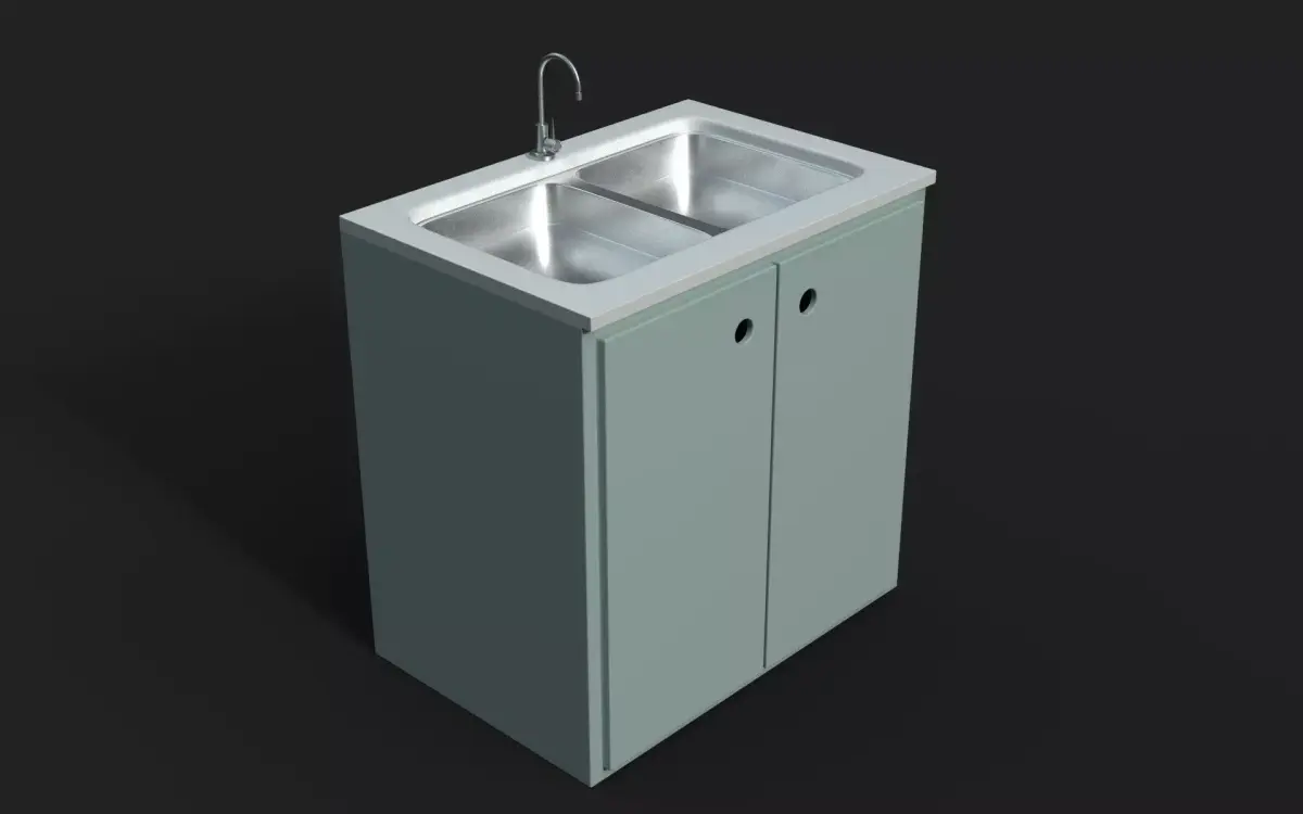 Modern kitchen cabinet-PBR Free 3D model