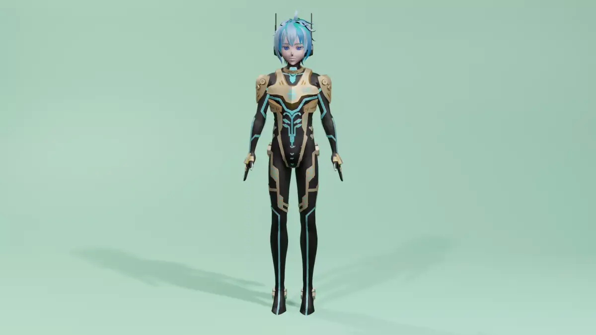 Cyber Boy Low-poly 3D model