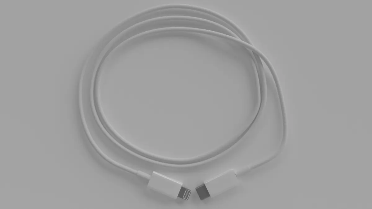 USB-C to Apple Lightning Cable 3D model