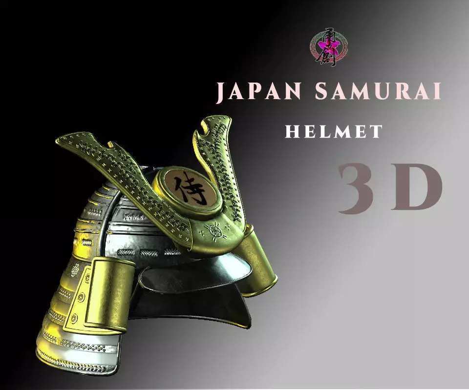 Japan Samurai Helmet  Low-poly 3D model