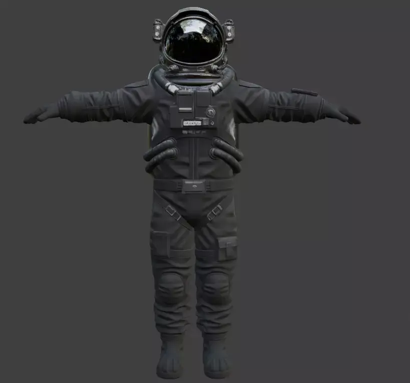 Realistic Astronaut Space Suit 3D model 5