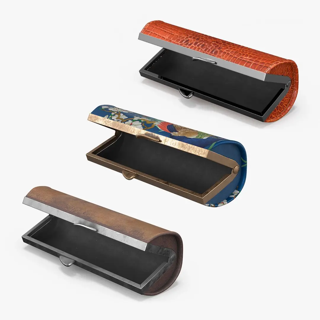 Vintage Glasses Cases Collection 3D model