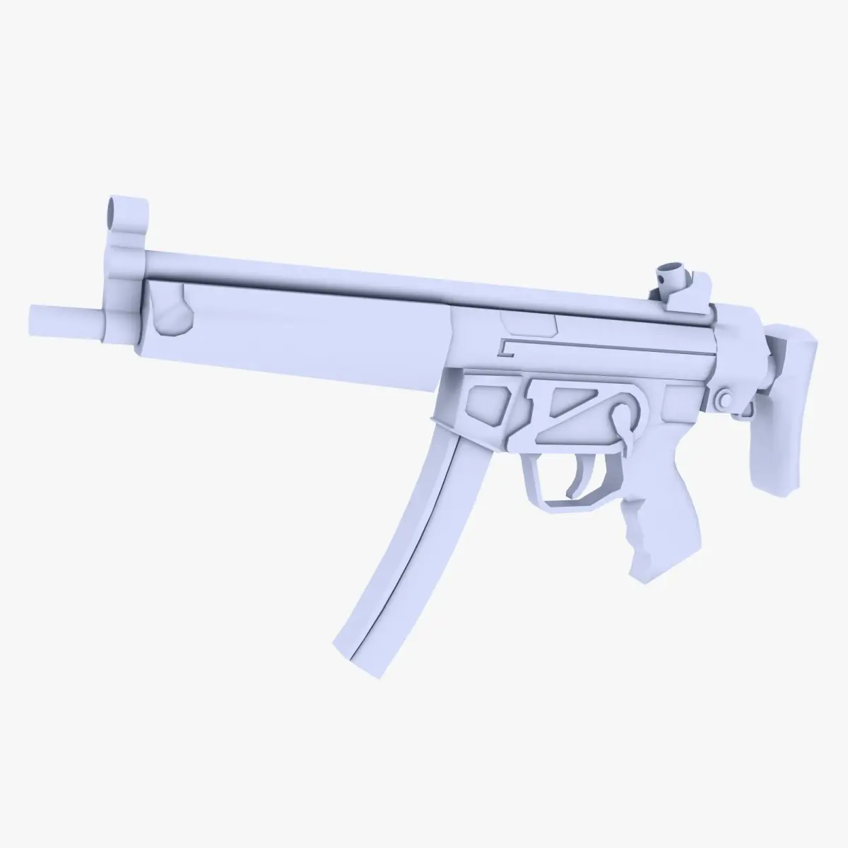 MP5 Submachine Gun Low-poly 3D model buy