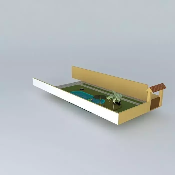 grasielaorkut house with garden Free 3D model