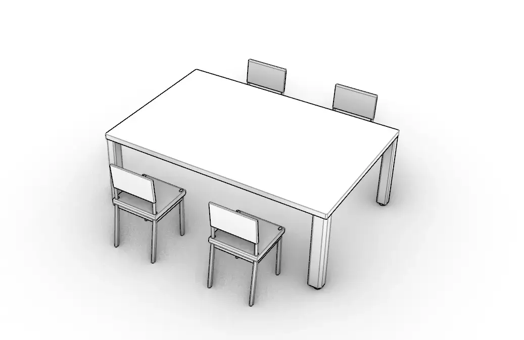 Dining chair set Free 3D model