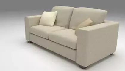 Burlap Sofa Free 3D model