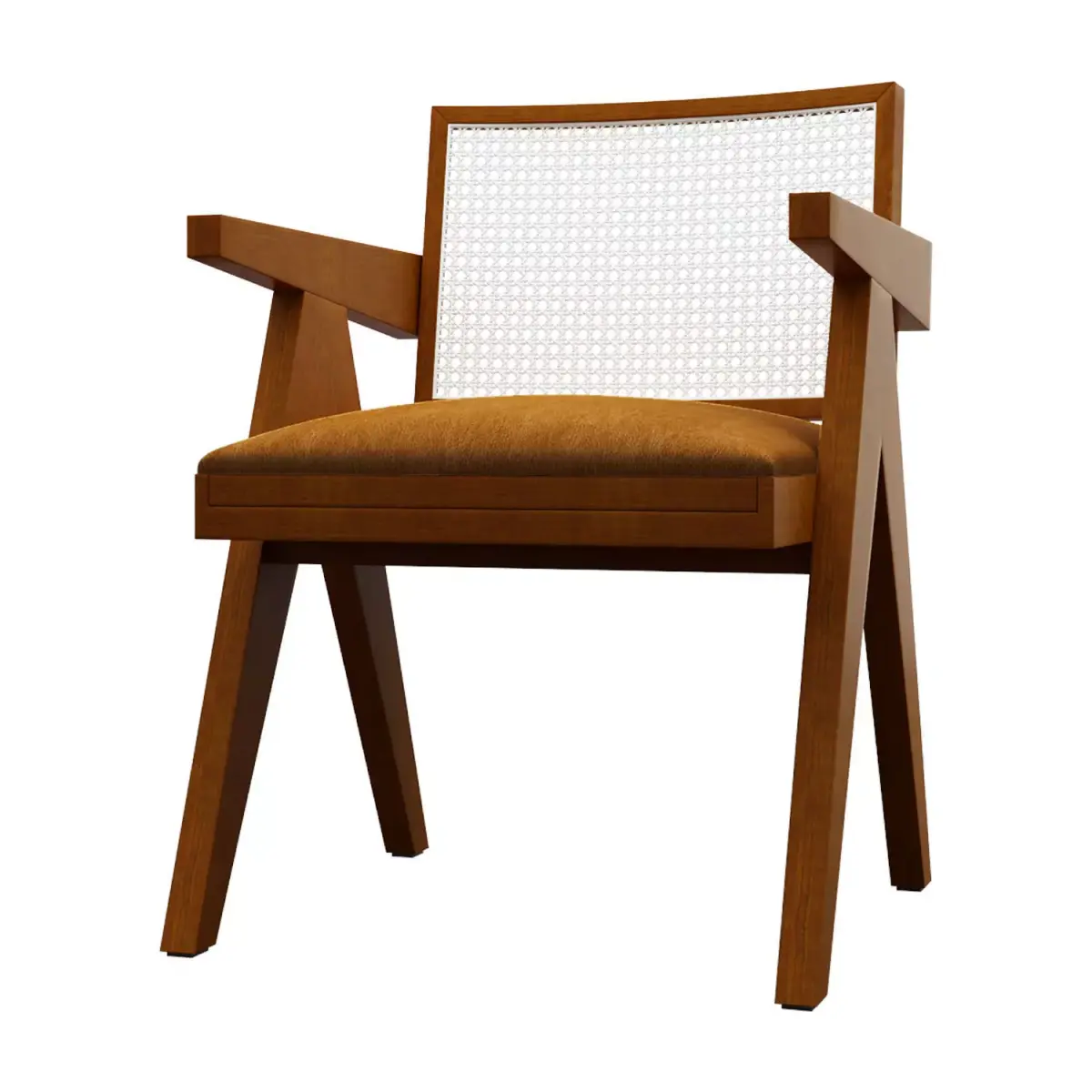 Pierre jeanneret teak conference chair floating back easy chairs Free 3D model