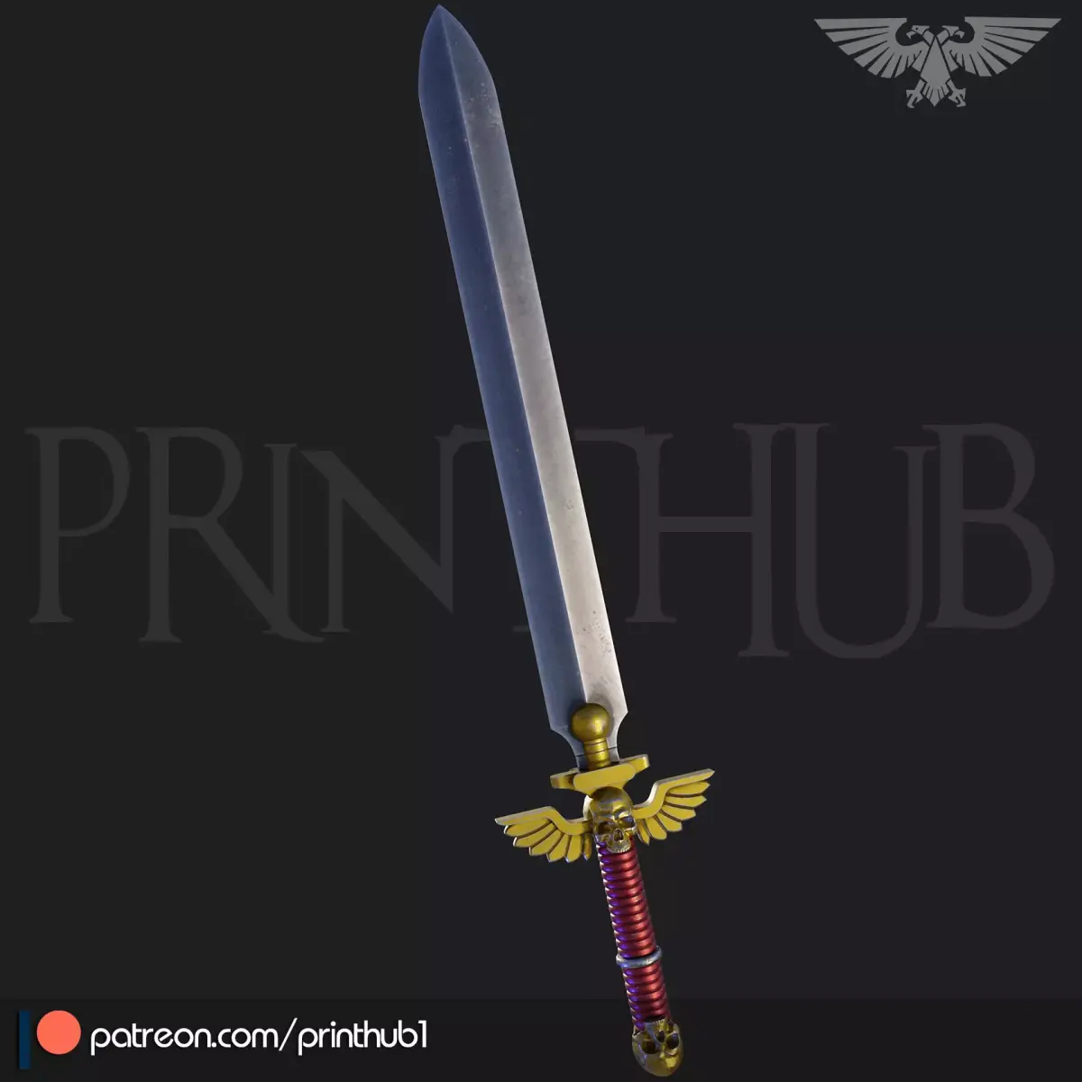 Space Marine Power Sword STL 3D Print Cosplay Prop STL file 3D print model