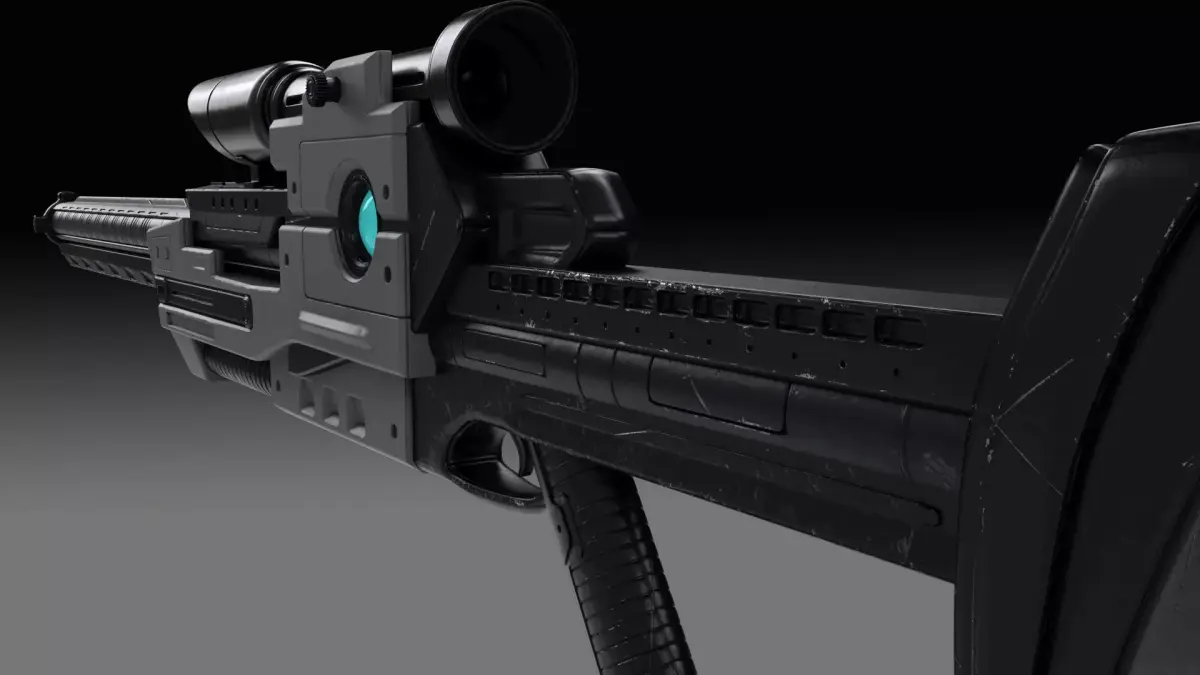 Energy or Laser Rifle Concept v02 3D model