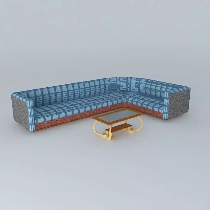 Table and sofa Free 3D model