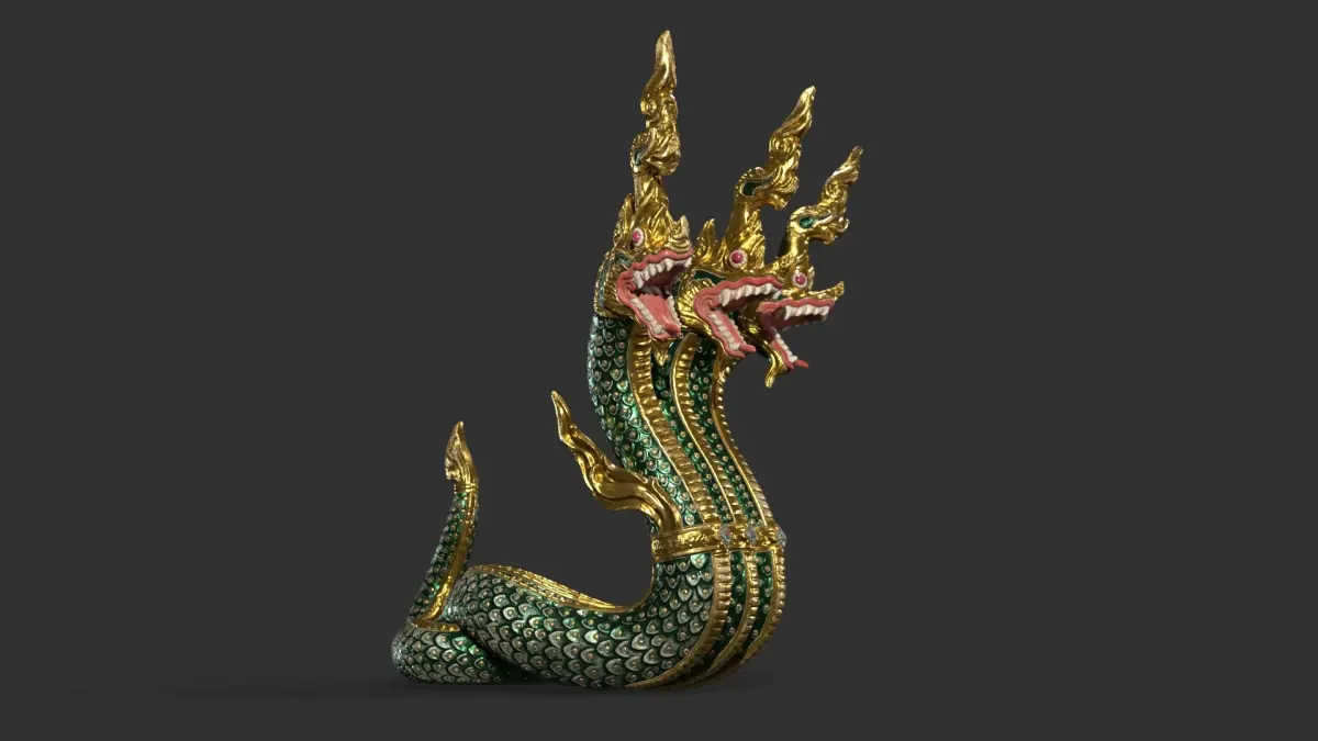 King Of Naga Thailand Sculpture 3D model