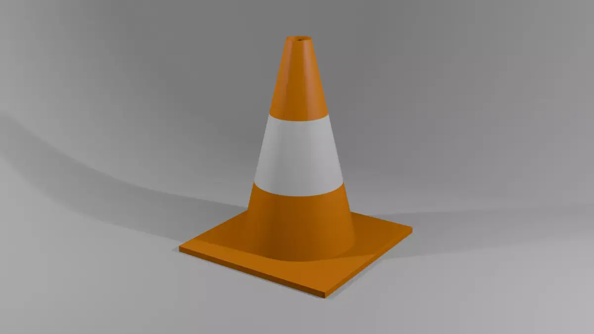 Traffic Cone Low Poly Game Ready 3D Model Low-poly 3D model
