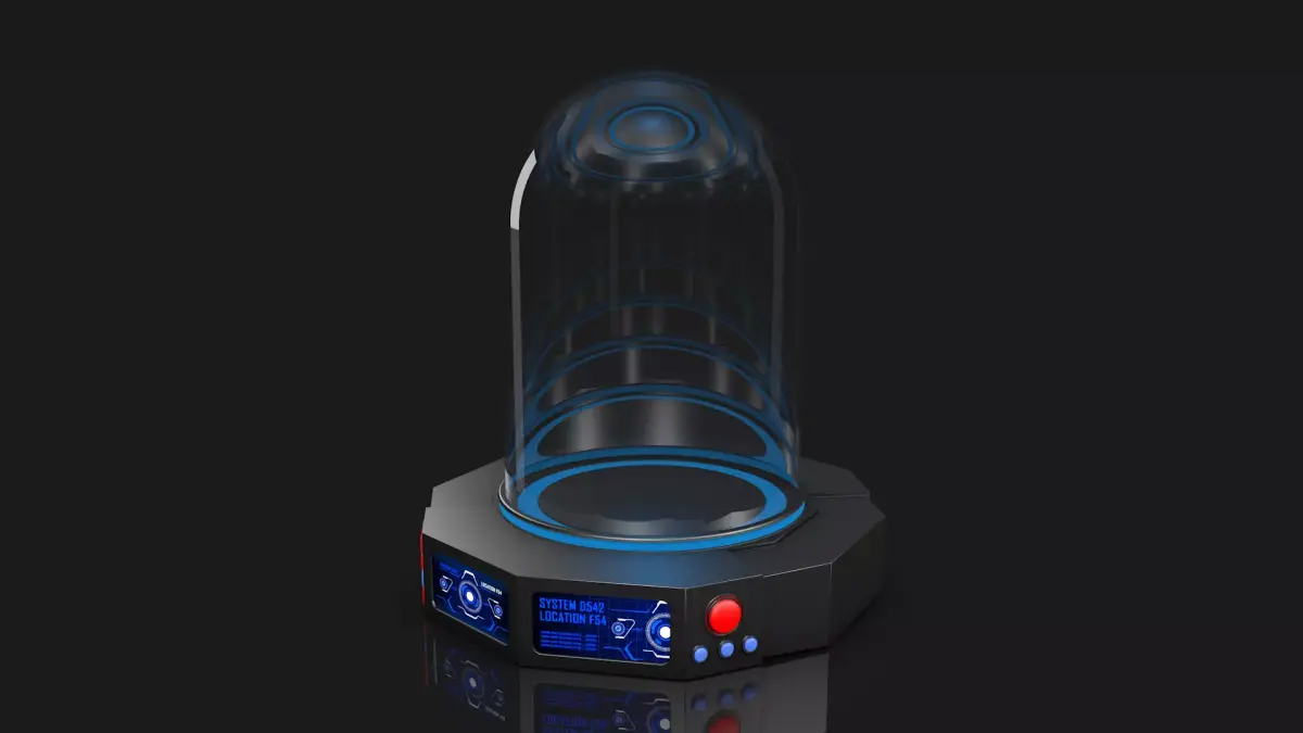 Sci Fi Liquid Container 3D model 2