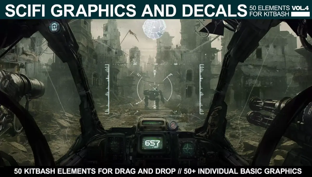 Sci-fi Graphics and Decals Vol 4 3D model