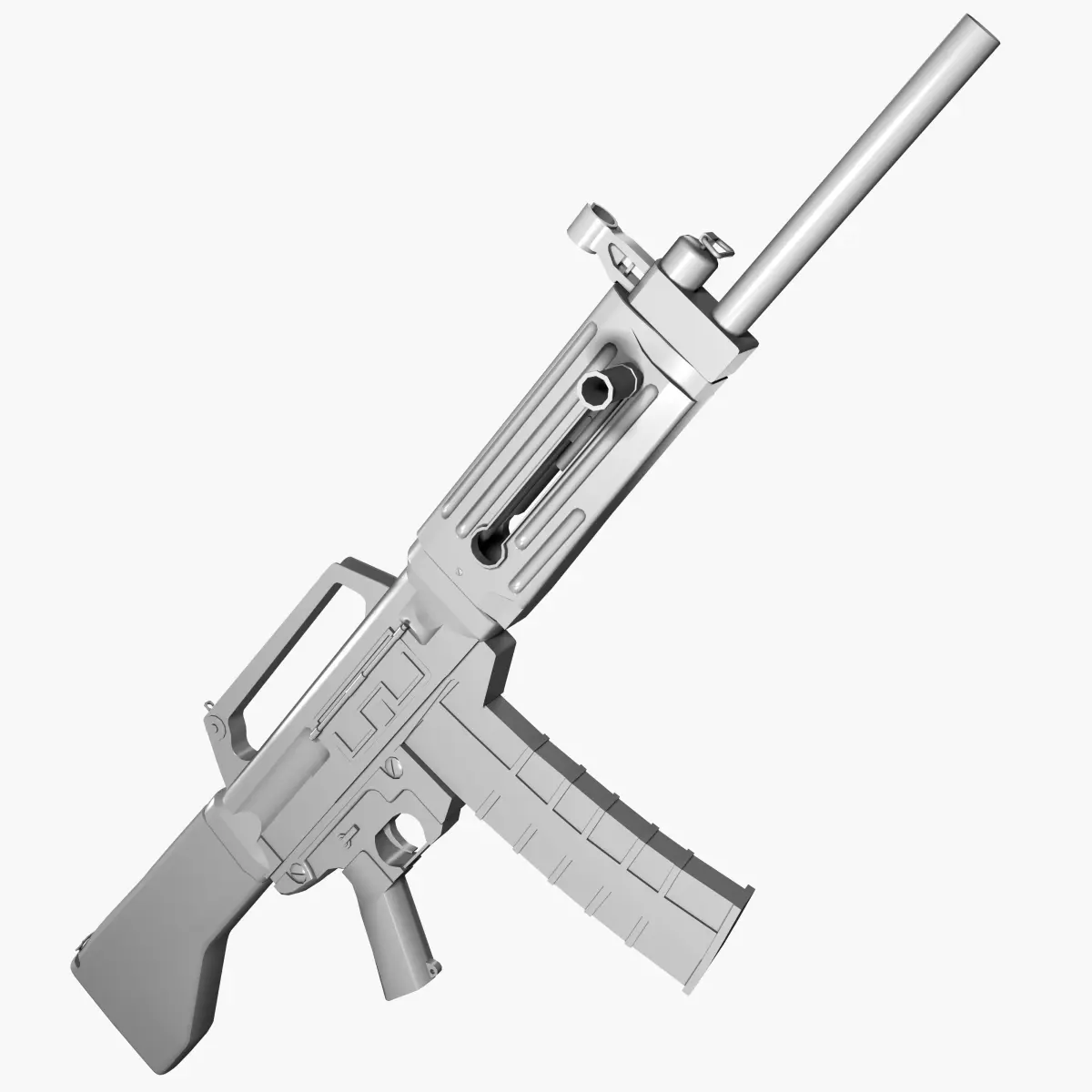 USAS 12 Shotgun low pol Low-poly 3D model