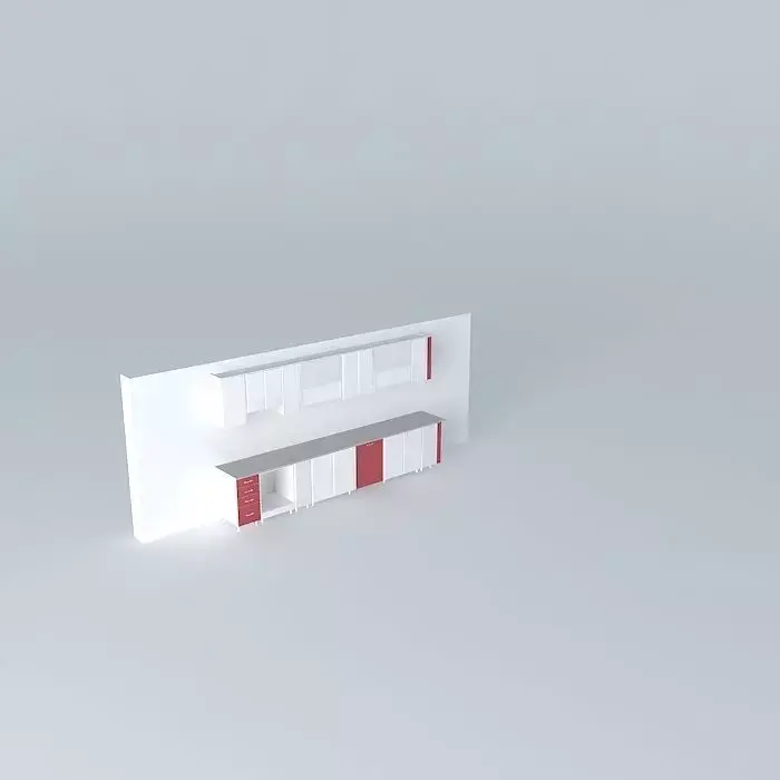 Kitchen furniture set  Free 3D model