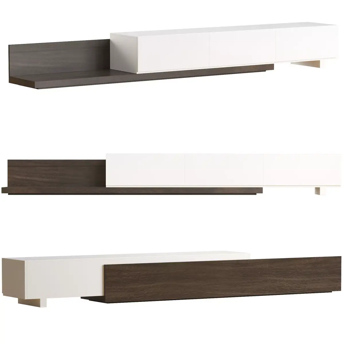 Kayla Rectangle TV Stand Free 3D model