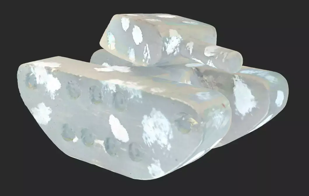 Hand Made Toy Wooden Tank 3D model