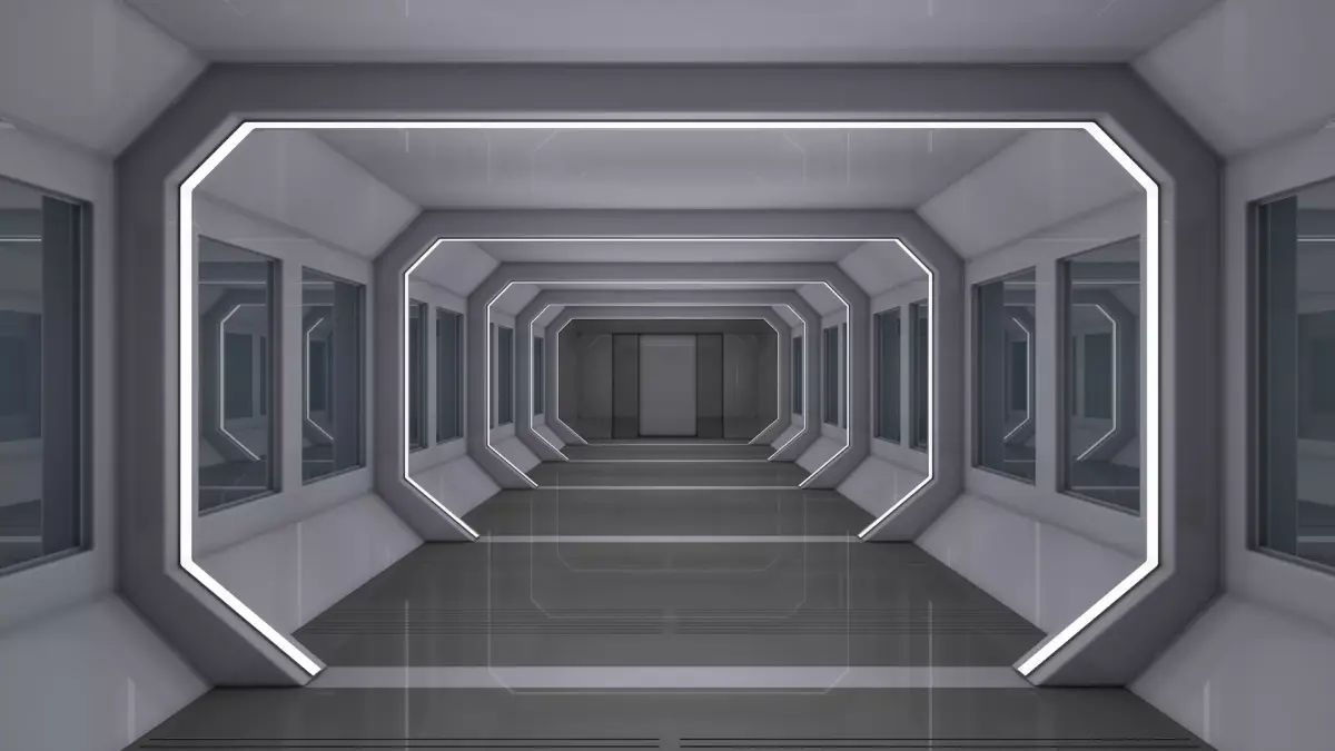  Sci Fi corridor 3D model buy