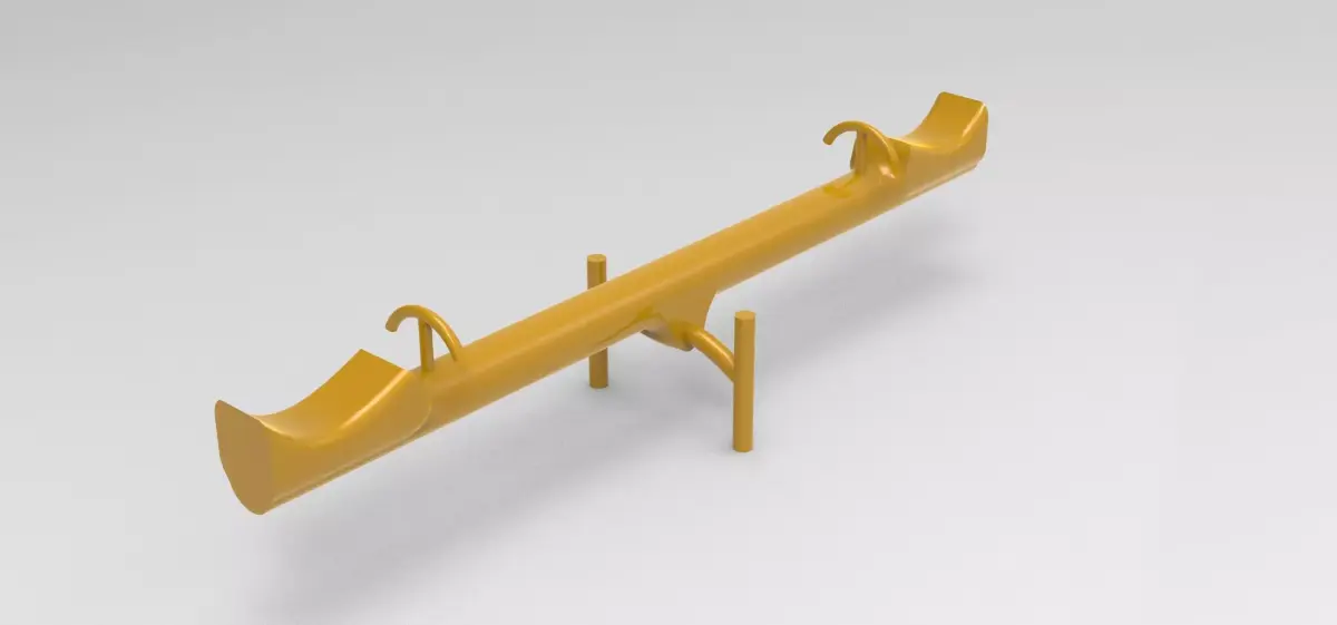 Seesaw snow shovel 3D model