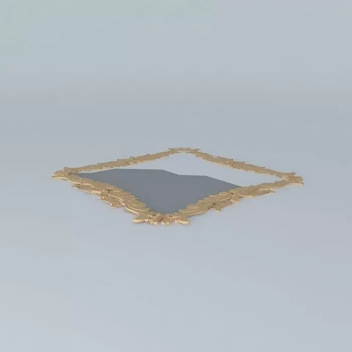 Mirror gold frame Free 3D model