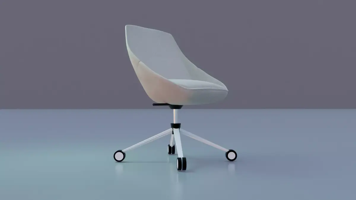 Office chair inspired by Ezy Low Chair of OFFECCT Free low-poly 3D model