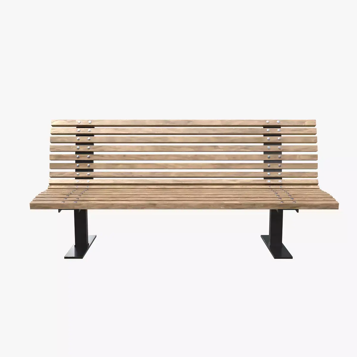 Public Bench V-04 Low-poly 3D model