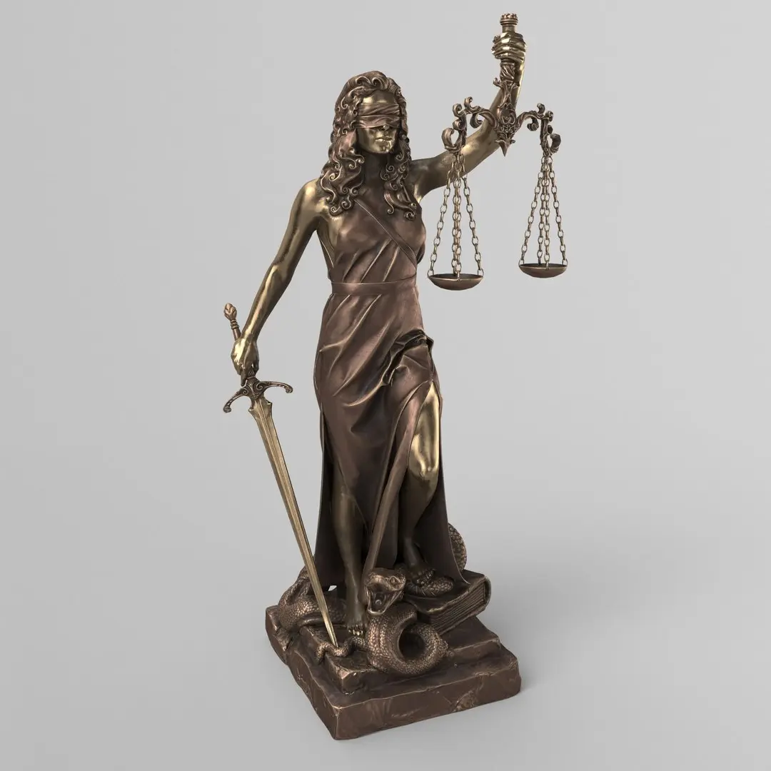 Bronze Lady Justice 3DModel 3D model